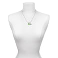 thumbnail image 3 of Delight Jewelry 12mm Crystal Rivoli - Lime Green Mother & Daughter Heart Necklaces (Set of 2), 19"+2", 3 of 4