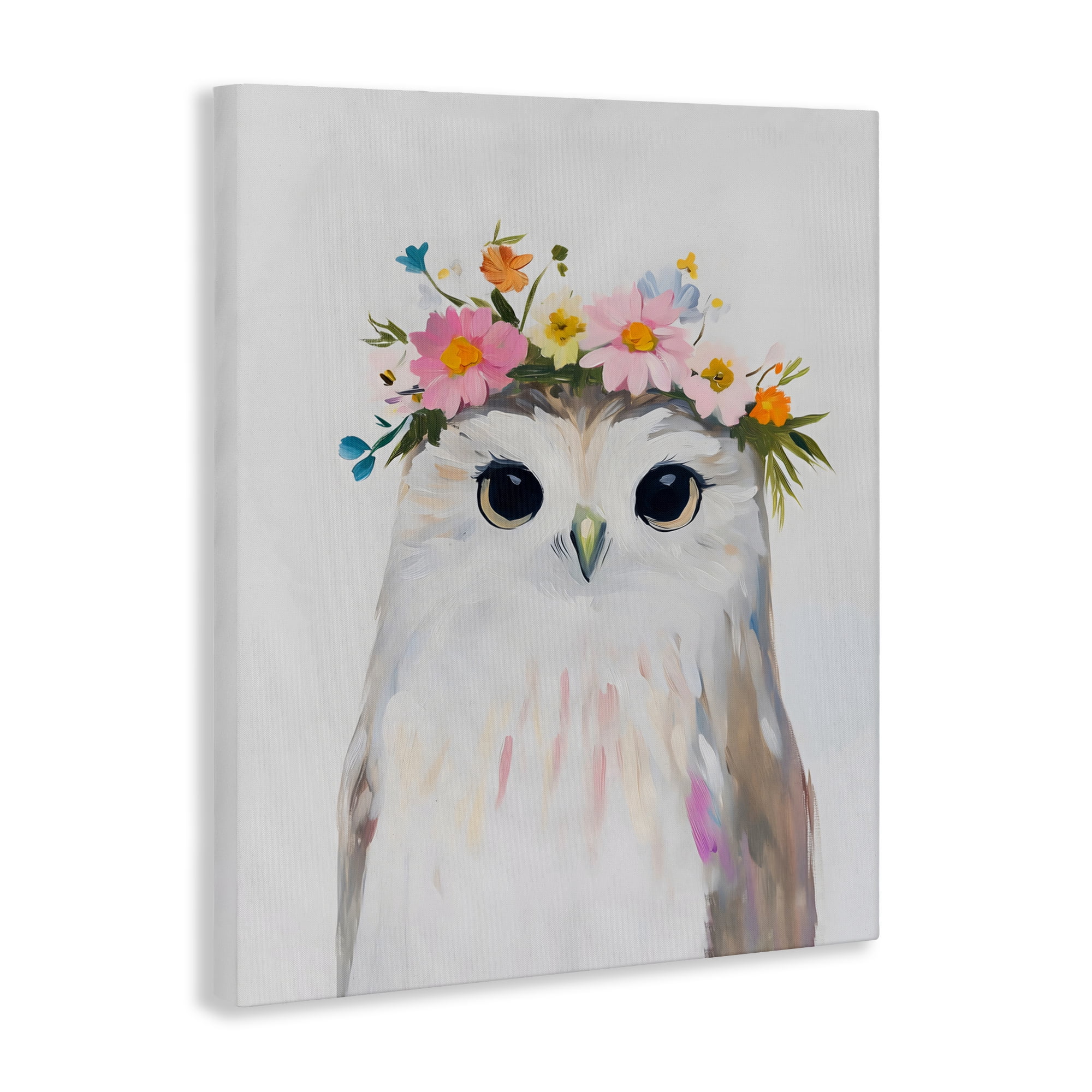 Stupell Industries Flower Crown Owl Canvas Wall Art, design by The Prints Vibe