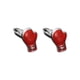 thumbnail image 1 of Gemelos con diseño de guante de boxeo esmaltado rojo para hombre, 1 of 2