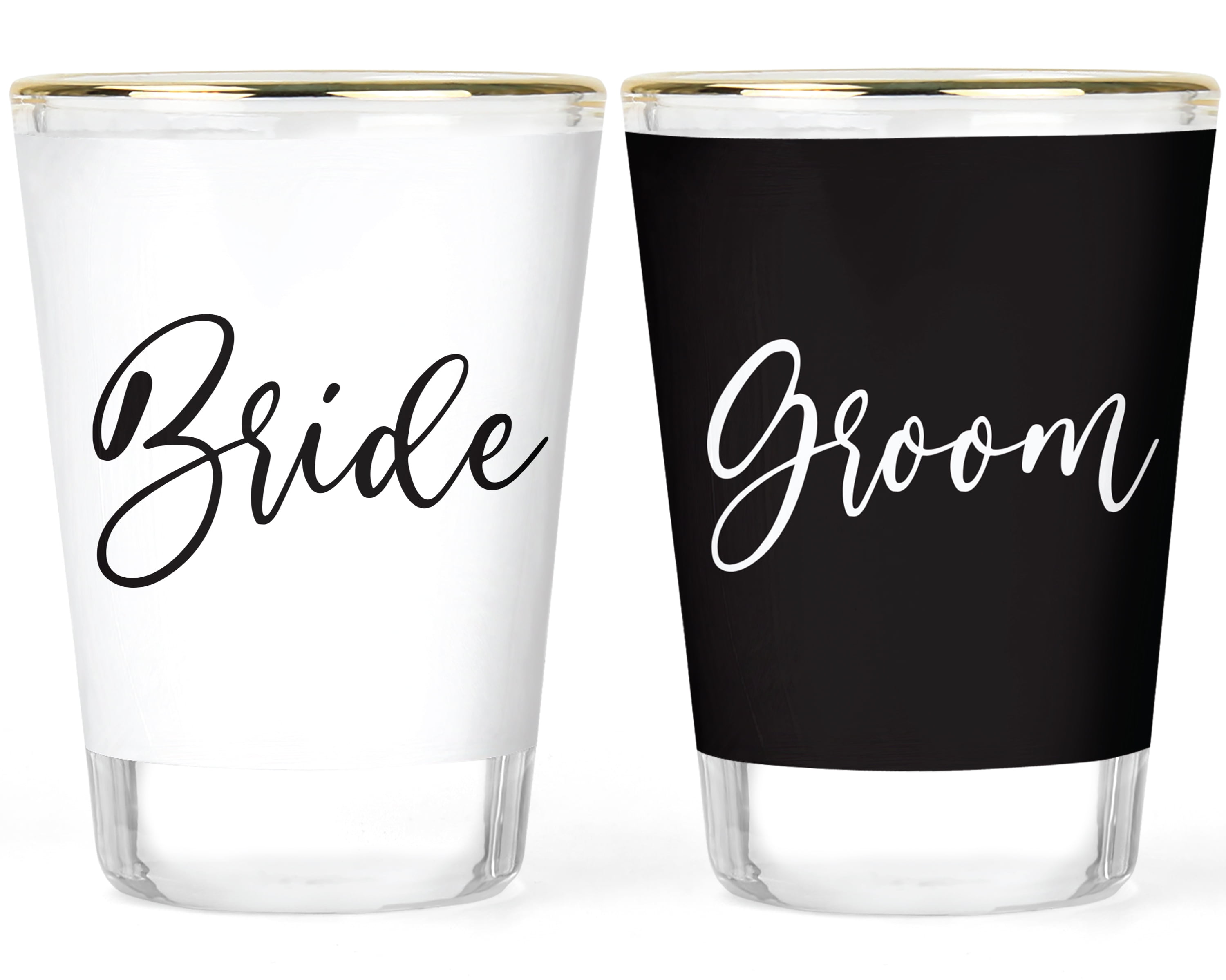 Shot Glass Set Shot Glasses Bride and Groom Wedding Shot Glasses