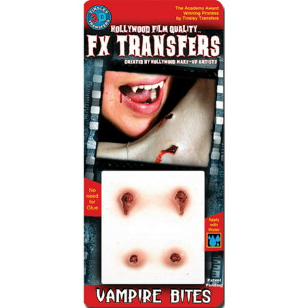 Vampire Bites Small 3D FX Tattoos Halloween Accessory