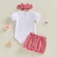 thumbnail image 4 of UAYOTSE Baby Girl Clothes Outfits Summer Sleeveless School Wear 9 12 18 24 Months Dress Top Shorts Set 2PCS,Sizes 12-18 Months, 4 of 4