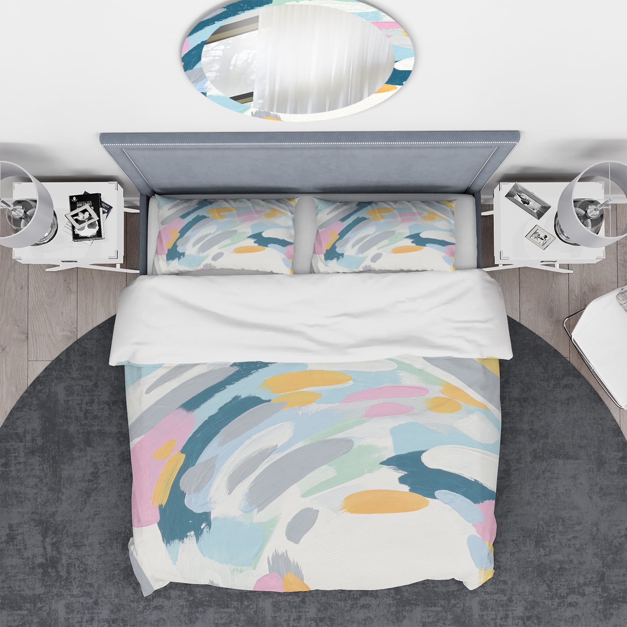 Designart 'Geometric Vortex II' Geometric Duvet Cover Set
