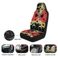 thumbnail image 5 of Binienty Sunflower Ladybug Car Seat Covers Front Seats Stretchy Cute Automotive Seat Covers For Car Bucket Seats Universal Auto Accessories for Women Girly, 5 of 7