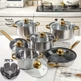 thumbnail image 6 of 12/10/1Pc Stainless Steel Cookware Set, Non-Stick Easy-Clean Pots & Pans with Stock Pot, Frying Pans & Saucepan, Durable Versatile Stylish Kitchen Set for Home, 6 of 16
