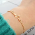 thumbnail image 6 of UDIYO Simple Unisex Electrocardiogram Charm Adjustable Bracelet Couple Wrist Jewelry, 6 of 7