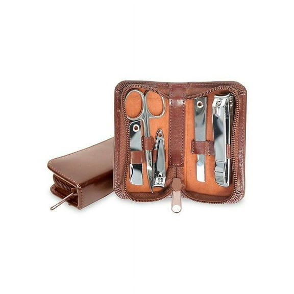 Royce Leather Mini Manicure Set British Tan 665-BT-AR