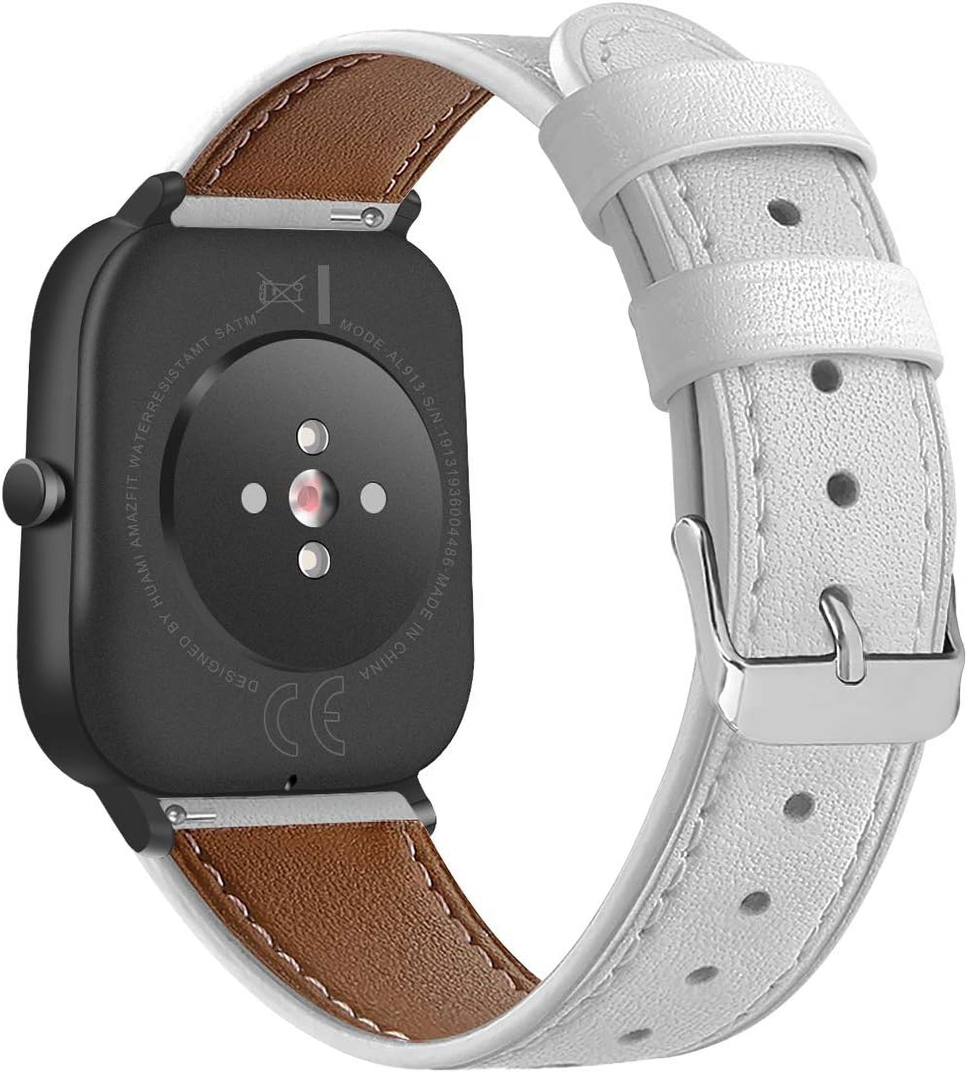 CRKMGS-Compatible with Spade Co Health Smartwatch 3 Strap Replacement Genuine Classic Leather Band for Spade Co Health Smartwatch 3