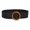 B, variant on Kiplyki Vintage Waist Belt Round Wooden Smooth Buckle Fake Straw Wide Belt