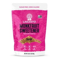 Lakanto Brown Monk Fruit Sweetener - Brown Sugar Substitute, Zero Calorie, Baking, Vegan, Keto Diet Friendly, Zero Net Carbs, Gluten Free, Sugar Replacement, Extract (Brown - 1 lb)