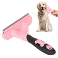 thumbnail image 4 of Peine para el cuidado de perros y gatos, cepillo con nudo abierto, herramienta para eliminar el pelo flotante para mascotas, color rosa, 4 of 13