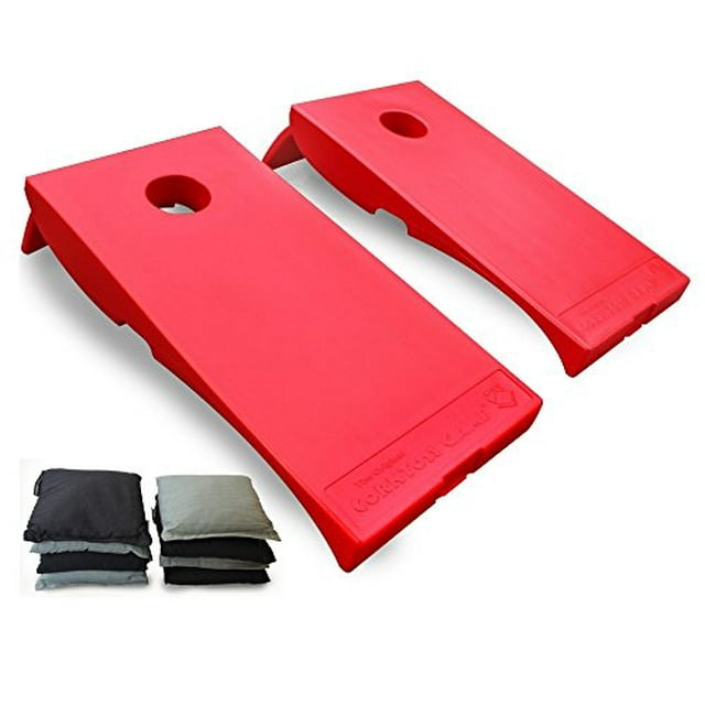 Driveway Games All Weather Cornhole Set. Regulation Corn Toss Boards & Bean Bags. Family Outdoor Lawn Yard Game