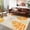 Yellow, variant on Modern Abstract Indoor Area Rug, Pastel Floral Geometric Rug for Living Room Bedroom Patio,4'x6',Pink