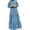 Light Blue, variant on Lindreshi Long Sleeve Dresses for Women Plus Size Maxi Women's Long Sleeved Solid Color Loose Fitting Shirt Long Skirt Round Neck and Ankle Dress