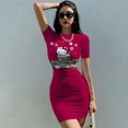 thumbnail image 2 of Nuevos vestidos sexys para mujer, vestido ajustado de verano, vestido estampado de Hello Kitty, minivestido corto sin mangas con tirantes, vestido de fiesta para discoteca, 2 of 2