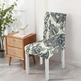 thumbnail image 4 of Chic Paisley Bohemian Dining Chair Covers 4 Pack Vintage Floral Ethnic Retro Colorful Pattern Washable Polyester Stretch Slipcovers Removable Protector for Artistic Dining Room, 4 of 7