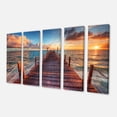 thumbnail image 2 of Coucher de Soleil sur Quai en Bois - Impression sur Toile Moderne, 2 of 3