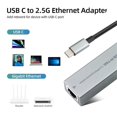 thumbnail image 4 of Adaptateur Réseau USB 2500Mbps Adaptateur Ethernet 2.5Gbps Gigabit Lan USB C vers RJ45 Carte Réseau pour Ordinateur Portable USB 3.0, 4 of 5