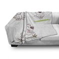 thumbnail image 2 of Puppy Soft Flannel Fleece Throw Blanket, Playful Dog Running on Grass Field Cheerful Pet Childish Park Scenery, Cozy Plush for Indoor and Outdoor Use, 70" x 90", Mauve Taupe and Green, by Ambesonne, 2 of 5