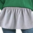 thumbnail image 4 of Jupe Mini Ajustable pour Femmes, Demi-Longueur, Ourlet, Demi-Slips, Faux Hauts Noirs à Rayures Verticales L, 4 of 4