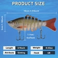 thumbnail image 7 of Bass Fishing Lure Jointed Swimbaits Slow Sinking Hard Lure - 7 Segmented Multi Swimming Lures Lifelike Hard Bait Bass Fishing Lures Kit, Pack of 5, 7 of 7