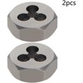 thumbnail image 2 of HUGFEGWE Hex Rethreading Die, UNC 6-32 Carbon Steel Thread Die, Hex Rethreading Die Machine Thread Die, Hexagon Taper Pipe, 2 Pcs CJB91-22810, 2 of 7