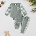 thumbnail image 2 of CAUYDY Preemie Boy Clothes Set Infant Boys Long Sleeved Romper Newborn Fall Winter Bodysuit Baby Picture Outfit 3 6 9 Months 1T 2T Sizes 12-18 Months,Green, 2 of 6