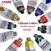 Art Canvas Paint Set Supplies – 22-Piece Canvas Acrylic Painting Kit with Wood Easel, 8x10 inch Canvases, 12 Non Toxic Washable Paints, 5 Brushes, Palette and Color Mixing Guide