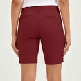 thumbnail image 6 of Bermuda Golf Shorts For Women Quick Dry Active Shorts Knee Length High Waisted Elastic Short Pant Baggy Relaxed Fit Lounge Breathable Sweat-Pant - (Mid-Thigh Length Style), 6 of 8