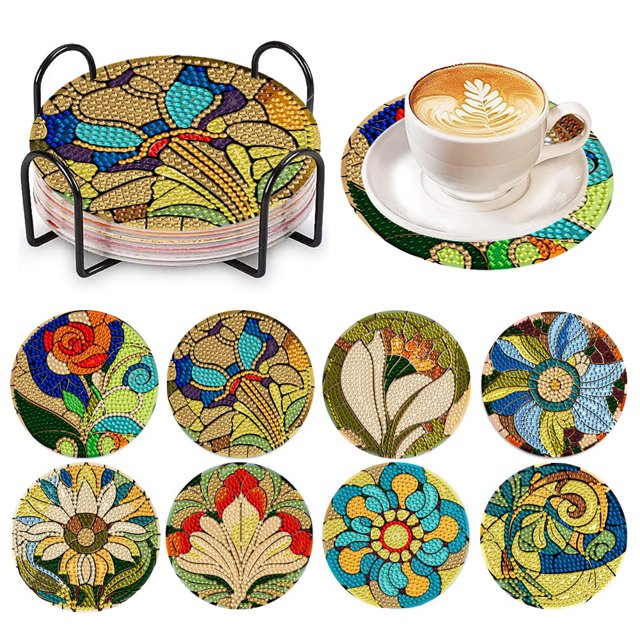 Kit artístico de posavasos con forma de Mariposa 8 Piezas Hugtrwg