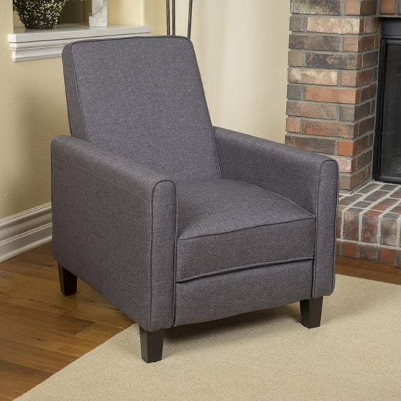 Euroco Smoke Fabric Push Back Chair for Elegant Home Décor