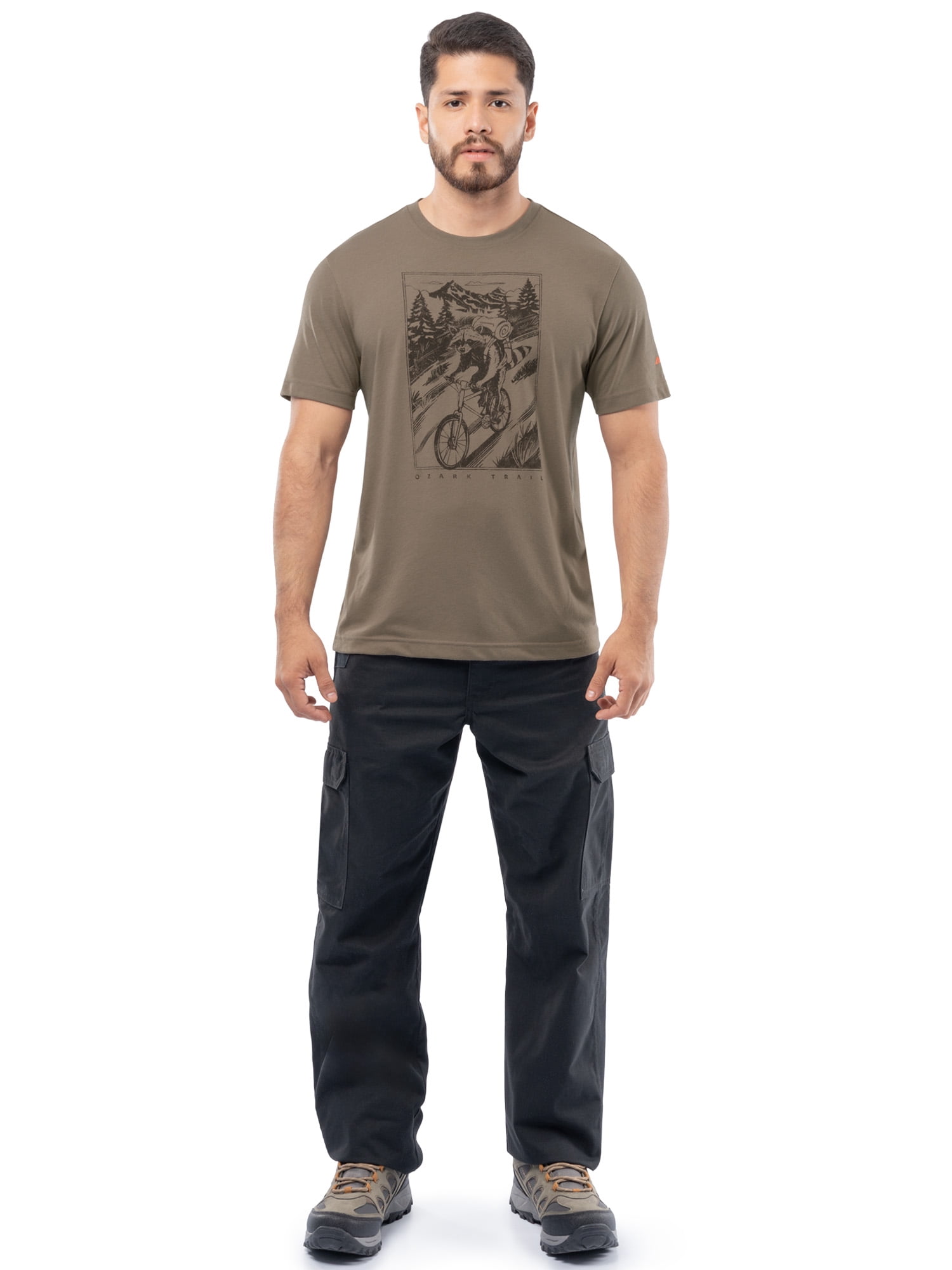 Ozark Trail Men's Active Graphic Tee with Short Sleeves, Sizes S-3XL