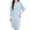 Sky Blue, variant on Bixock Nightgowns for Women Button Down Sleep Shirt Short Sleeve NightShirts Boyfriend Sleepdress Soft Pajama Dress Sleepwear for Ladies