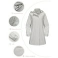 thumbnail image 4 of Women Lightweight Rain Long Jackets Packable With Hooded Outdoor Hiking Windbreaker Raincoats Travel, 4 of 6