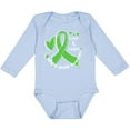 thumbnail image 3 of Inktastic Love and Care Mental Health Awareness Green Ribbon Boys or Girls Long Sleeve Baby Bodysuit, 3 of 5
