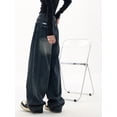 thumbnail image 6 of EMMIOL Women's Y2K Barrel Baggy Jeans Stretch High Waist Wide Leg Jeans Vintage Boyfriend Denim Pants, 6 of 7