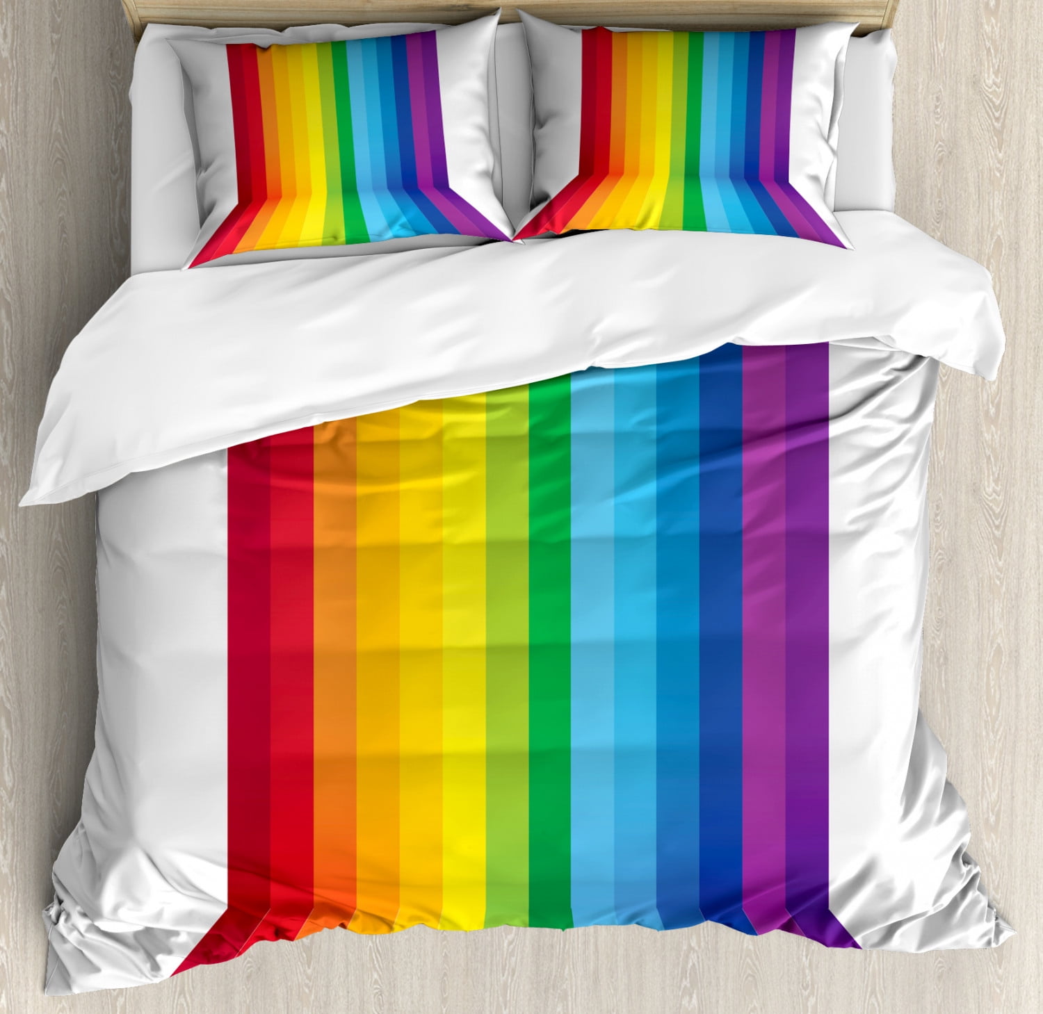 Download Pride Duvet Cover Set, Shade of Rainbow Colors Road Lines ...