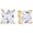 Gold, variant on 3mm Square CZ Stud Earrings, Rhodium-Plated 925 Sterling Silver, Cubic Zirconia Earring Studs, Hypoallergenic for Women