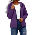 thumbnail image 5 of Zulora Women's Packable Water-Repellent Windbreaker Jacket - Lightweight Hooded Full Zip with Pockets for Travel, Daily Casual & Outdoor Wear, 5 of 9
