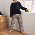 thumbnail image 5 of Susaid Skull sunflower daisy Print Soft Teen Sleep Pants, Long Pajama Bottoms with Two Pockets and Elastic Waist, Designed for Ages 5-16-Large, 5 of 6