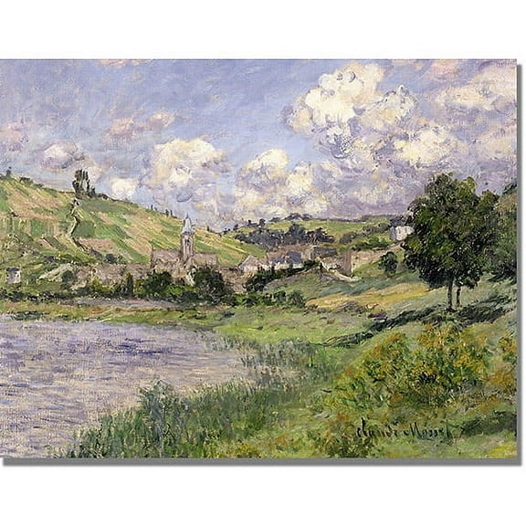 Trademark Fine Art Claude Monet Landscape Vetheuil 1879 Canvas Wall Art - 18x24