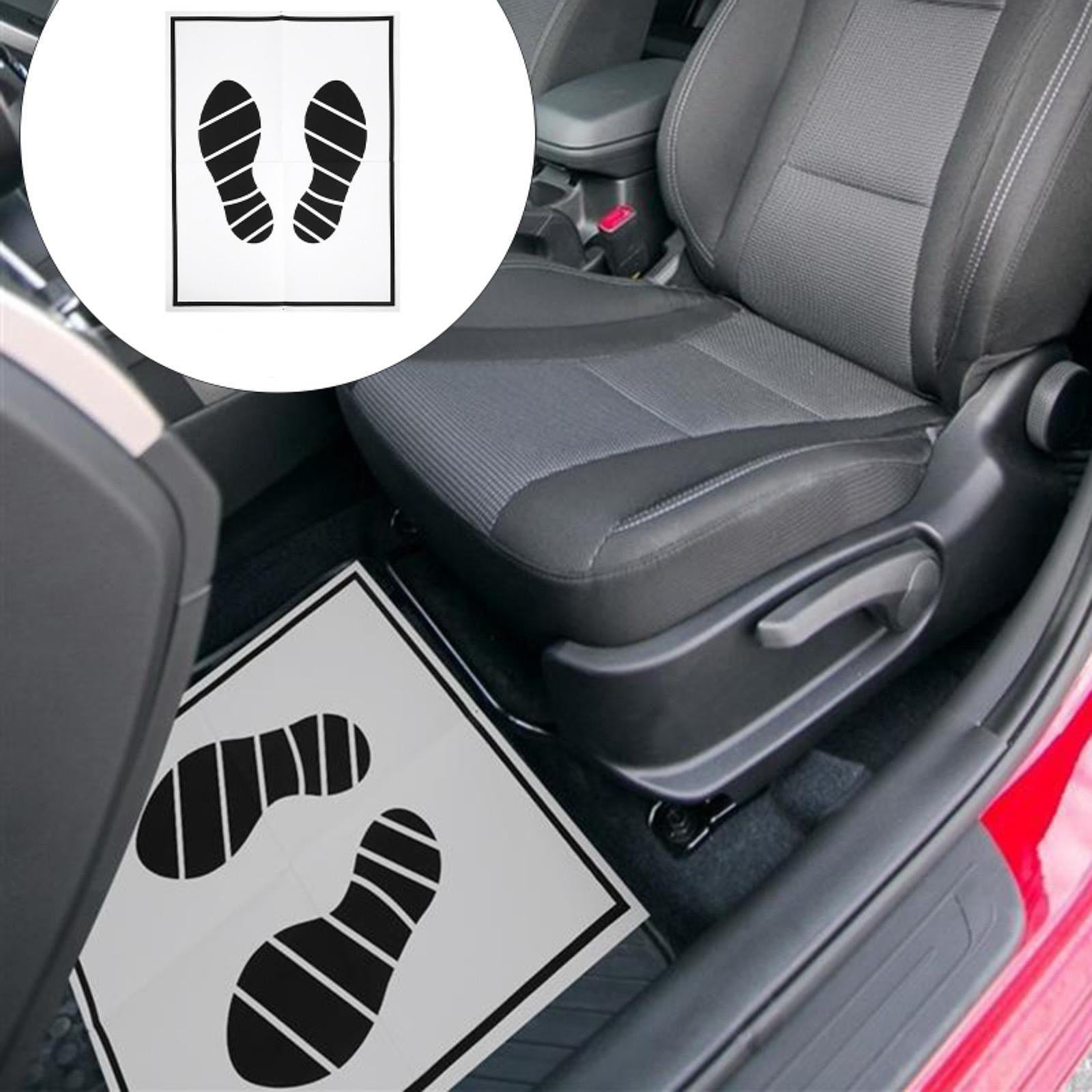 funtasica 25 Pieces Auto Foot Pads Disposable Auto Interior Accessories Portable Paper Vehicle Foot Pads for Car School