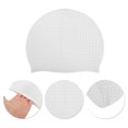 thumbnail image 3 of Unique Bargains 1 Pc Waterproof Bubbles Texture Swimming Cap White, 3 of 5