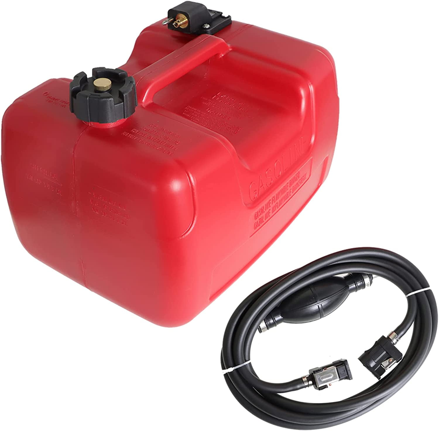 LABLT 3 Gallon Portable Boat Fuel Tank with Hose Connector Replacement