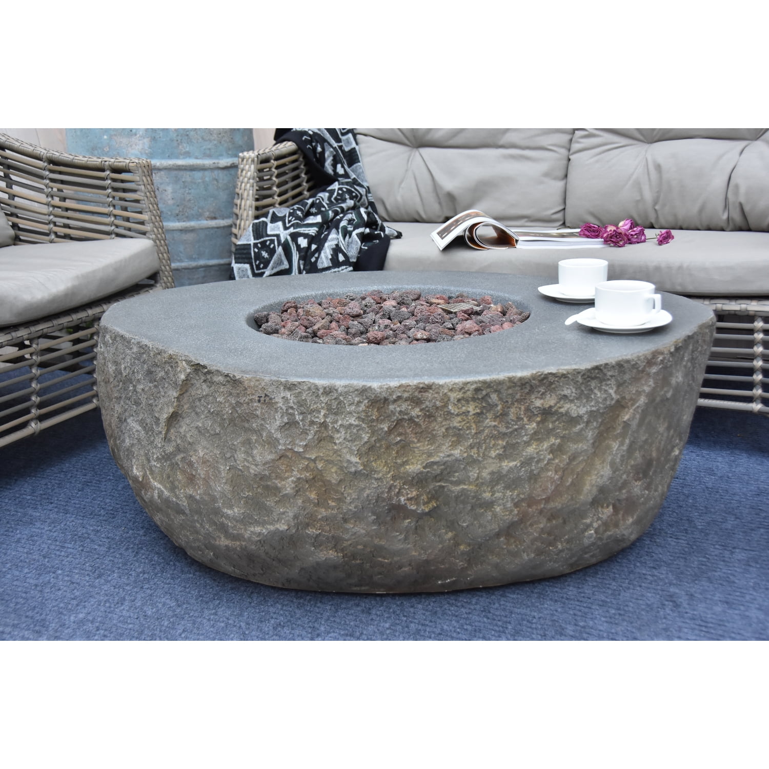 Elementi Boulder Fire Table - Propane