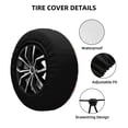 thumbnail image 2 of Sikiie Abstract Colorful Dripping Circles PVC Leather Spare Tire Wheel Cover Spare Tire Cover, for Car Truck SUV Camper Trailer Universal Fit(14-17in)-15 inch, 2 of 6