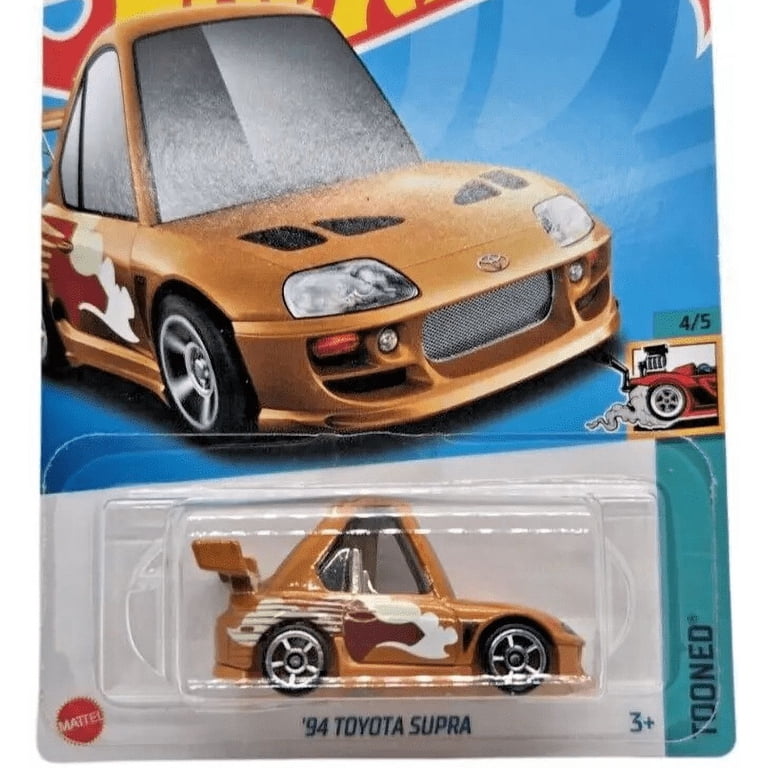 Hot Wheels, Toy Car, 94 Toyota Supra, Orange Tooned - Walmart.com