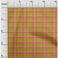 thumbnail image 1 of oneOone Cotton Poplin Lime Green Fabric Madras Check Sewing Fabric By The Yard Printed Diy Clothing Sewing Supplies 42 Inch Wide, 1 of 4