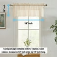 thumbnail image 2 of THD Sofia Floral Rod Pocket Lace Semi Sheer Voile Short Valance for Small Windows, Kitchen & Bathroom - 54 x 18 Inch Length (Taupe Valance), 2 of 6