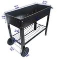 thumbnail image 2 of Folding Garden Carts Mobile Metal Raised Garden Bed Cart with Legs, Elevated Tall Planter Box with Wheels for Outdoor Indoors House Patio Backyard Vegetables Tomato DIY Herb Grow Black,Heavy Duty Gar, 2 of 25